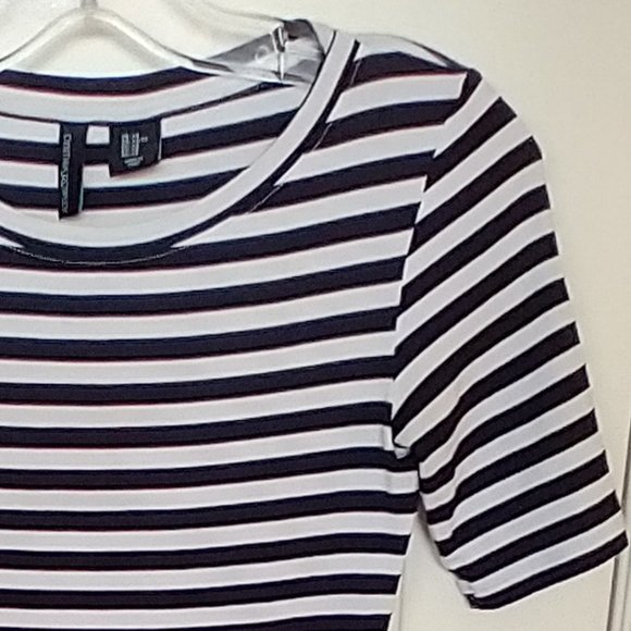 Women's Cynthia Rowley size XS short-sleeve striped shirt - Picture 5 of 6